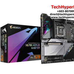 Gigabyte X670E AORUS MASTER Motherboard (E-ATX Form Factor, AMD X670 Chipset, Soket AM5, 4 x DDR5 up to 128GB)