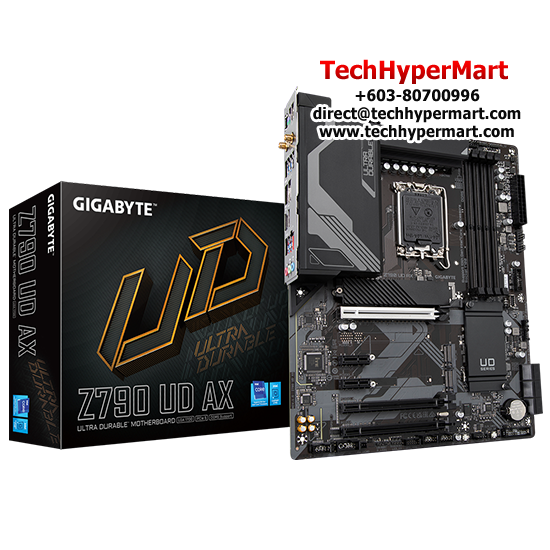 Gigabyte Z790-UD-AX Motherboard (ATX Form Factor, Intel Z790 Chipset, Soket LGA1700, 4 x DDR5 up to 192GB)