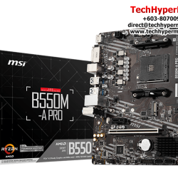 MSI B550M-A PRO Motherboard (M-ATX Form Factor, AMD B550 Chipset, Socket AM4, 2 x DDR4 up to 64GB)