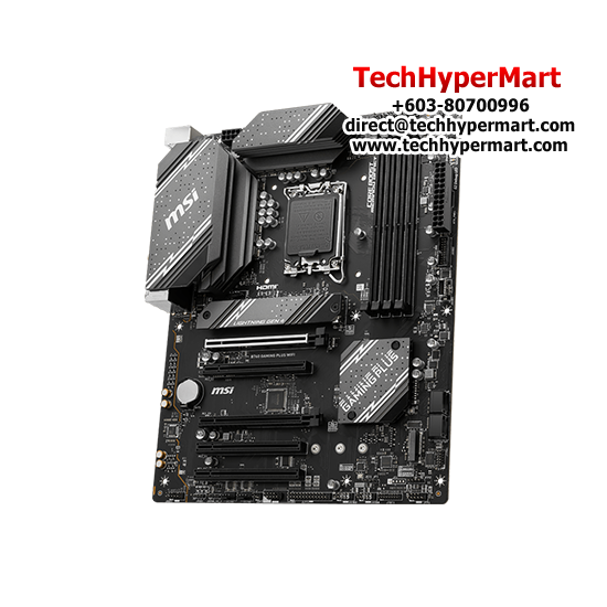 MSI B760 GAMING PLUS WIFI Motherboard (ATX Form Factor, Intel B760 Chipset, Socket LGA1700, 4 x DDR5 up to 256GB) MSI B760 GAMING PLUS WIFI Motherboard (ATX Form Factor, Intel B760 Chipset, Socket LGA1700, 4 x DDR5 up to 256GB)
