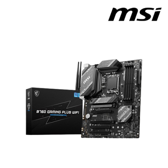 MSI B760 GAMING PLUS WIFI Motherboard (ATX Form Factor, Intel B760 Chipset, Socket LGA1700, 4 x DDR5 up to 256GB)