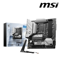 MSI B760M PROJECT ZERO Motherboard (mATX Form Factor, Intel B760 Chipset, Socket LGA1700, 4 x DDR5 up to 256GB)