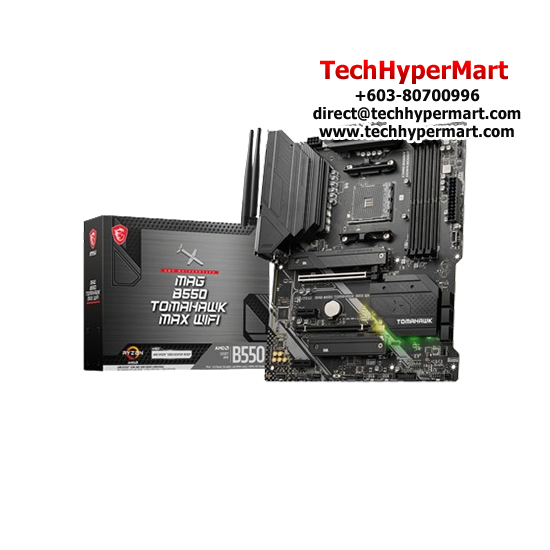 MSI MAG B550 TOMAHAWK MAX WIFI Motherboard (ATX Form Factor, AMD B550 Chipset, Socket AM4, 4 x DDR5 up to 128GB)