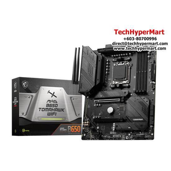 MSI MAG B650 TOMAHAWK WIFI Motherboard (ATX Form Factor, AMD B650 Chipset, Socket AM5, 4 x DDR5 up to 128GB)