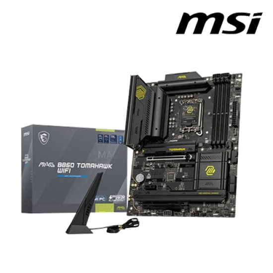 MSI MAG B860 TOMAHAWK WIFI Motherboard (ATX Form Factor, Intel B860 Chipset, Socket LGA1851, 4 x DDR5 up to 256GB)