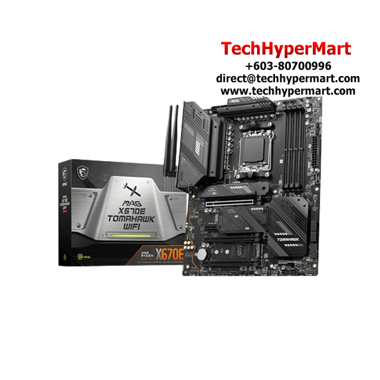 MSI MAG X670E TOMAHAWK WIFI Motherboard (ATX Form Factor, AMD X670 Chipset, Socket AM5, 4 x DDR5 up to 256GB)