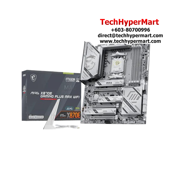 MSI MAG X870E GAMING PLUS MAX WIFI Motherboard (ATX Form Factor, AMD X870E Chipset, Socket AM5, 4 x DDR5 up to 256GB)