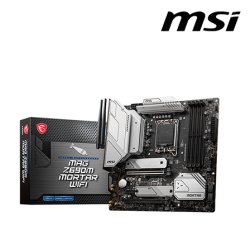 MSI MAG Z690M MORTAR WIFI (DDR5) Motherboard (M-ATX Form Factor, Intel Z690 Chipset, Socket LGA1700, 4 x DDR5 up to 192GB)