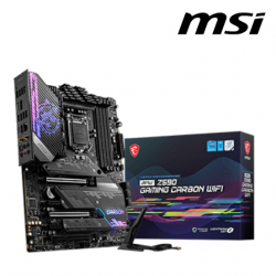MSI MPG Z590 GAMING CARBON WIFI Motherboard (ATX Form Factor, Intel Z590 Chipset, Socket LGA1200, 4 x DDR4 up to 128GB)
