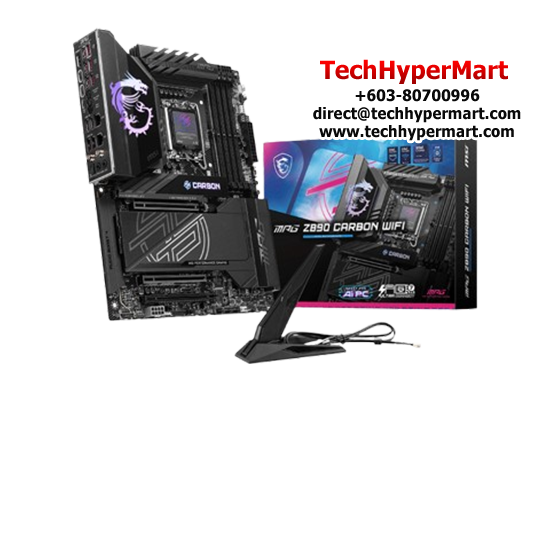 MSI MPG-Z890-CARBON-WIFI Motherboard (ATX Form Factor, Intel Z890 Chipset, Socket LGA1851, 4 x DDR5 up to 256GB) MSI MPG-Z890-CARBON-WIFI Motherboard (ATX Form Factor, Intel Z890 Chipset, Socket LGA1851, 4 x DDR5 up to 256GB)