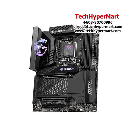 MSI MPG-Z890-CARBON-WIFI Motherboard (ATX Form Factor, Intel Z890 Chipset, Socket LGA1851, 4 x DDR5 up to 256GB) MSI MPG-Z890-CARBON-WIFI Motherboard (ATX Form Factor, Intel Z890 Chipset, Socket LGA1851, 4 x DDR5 up to 256GB)