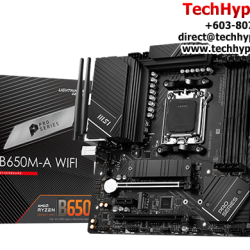 MSI PRO B650M-A WIFI Motherboard (M-ATX Form Factor, AMD B650 Chipset, Socket AM5, 4 x DDR4 up to 128GB)