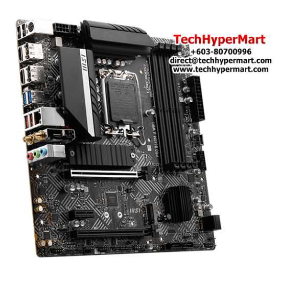 MSI PRO B660M-A WIFI (DDR5) Motherboard (M-ATX Form Factor, Intel B660 Chipset, Socket LGA1700, 4 x DDR5 up to 192GB)