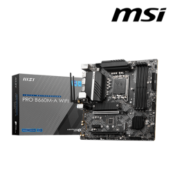 MSI PRO B660M-A WIFI (DDR5) Motherboard (M-ATX Form Factor, Intel B660 Chipset, Socket LGA1700, 4 x DDR5 up to 192GB)