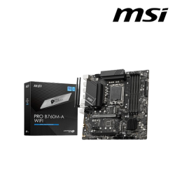 MSI PRO B760M-A WIFI Motherboard (mATX Form Factor, Intel B760 Chipset, Socket LGA1700, 4 x DDR5 up to 256GB)