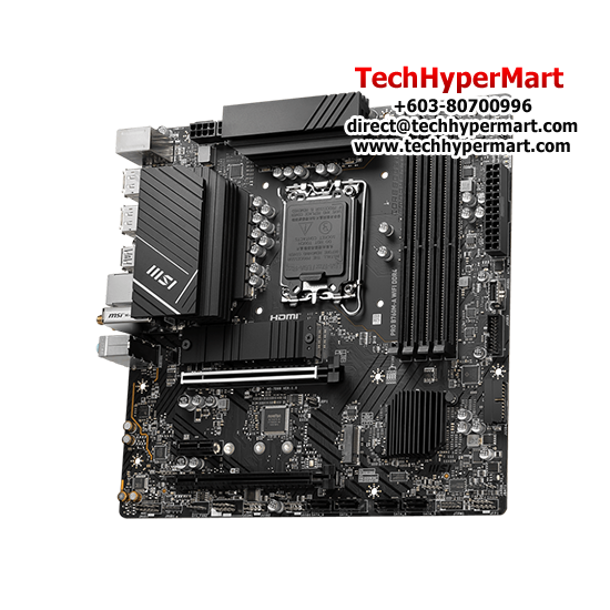 MSI PRO B760M-A WIFI DDR4 Motherboard (mATX Form Factor, Intel B760 Chipset, Socket LGA1700, 4 x DDR4 up to 128GB) MSI PRO B760M-A WIFI DDR4 Motherboard (mATX Form Factor, Intel B760 Chipset, Socket LGA1700, 4 x DDR4 up to 128GB)