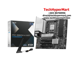 MSI PRO B860M-A WIFI Motherboard (mATX Form Factor, Intel B860 Chipset, Socket LGA1851, 4 x DDR5 up to 256GB)