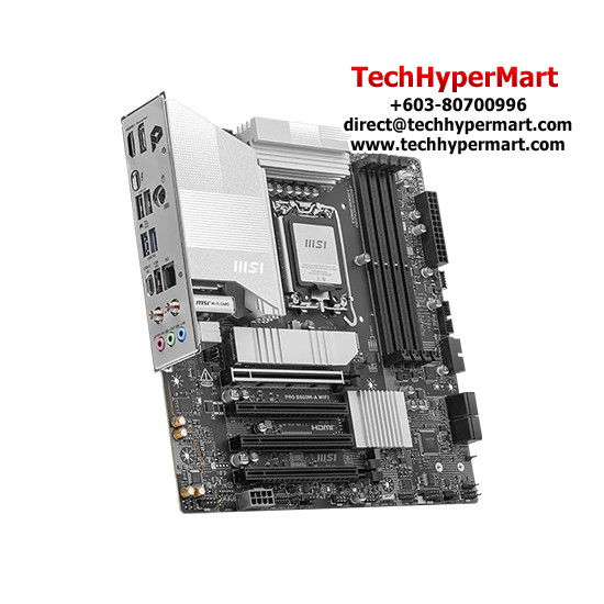 MSI PRO B860M-A WIFI Motherboard (mATX Form Factor, Intel B860 Chipset, Socket LGA1851, 4 x DDR5 up to 256GB)