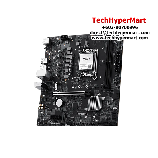 MSI PRO B860M-E Motherboard (mATX Form Factor, Intel B860 Chipset, Socket LGA1851, 2 x DDR5 up to 128GB)