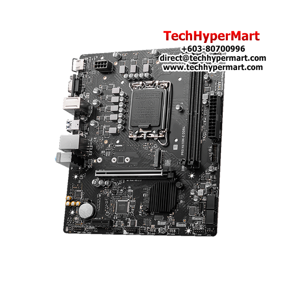 MSI PRO H610M-E DDR4 Motherboard (Micro-ATX Form Factor, Intel H610 Chipset, Socket LGA1700, 2 x DDR4 up to 64GB)