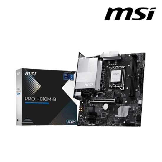 MSI PRO H810M-B Motherboard (mATX Form Factor, Intel H810 Chipset, Socket LGA1851, 2 x DDR5 up to 128GB)