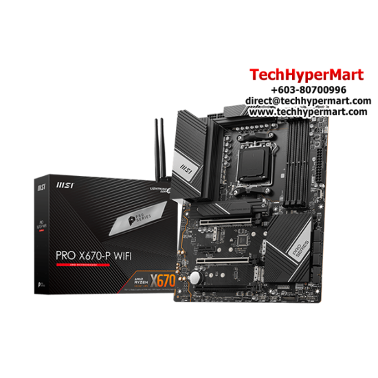 MSI PRO X670-P WIFI Motherboard (ATX Form Factor, AMD X670 Chipset, Socket A5, 4 x DDR5 up to 128GB)