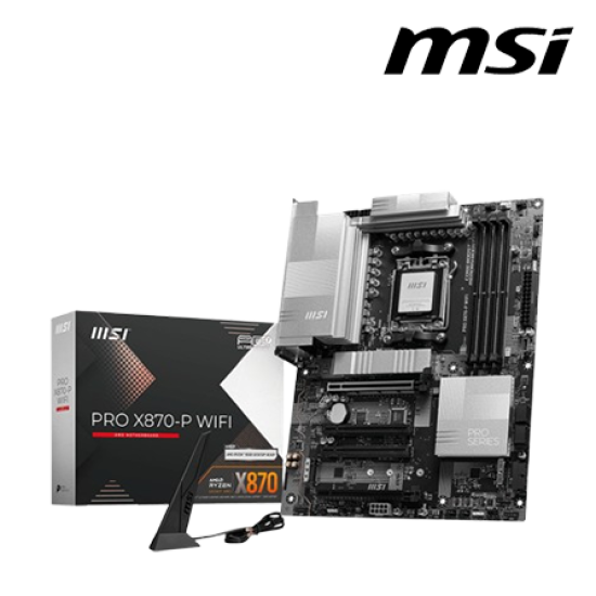 MSI PRO-X870-P-WIFI Motherboard (ATX Form Factor, AMD X870 Chipset, Socket AM5, 4 x DDR5 up to 256GB)