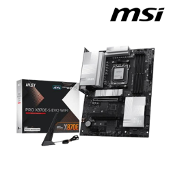 MSI PRO X870E-S EVO WIFI Motherboard (ATX Form Factor, AMD X870E Chipset, Socket AM5, 4 x DDR5 up to 256GB)