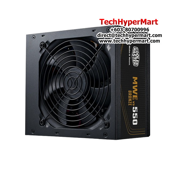 Cooler Master MWE BRONZE V3 550 PSU  (550 Watts, 100-240V, Protections UVP, OVP, OPP, OTP, SCP)