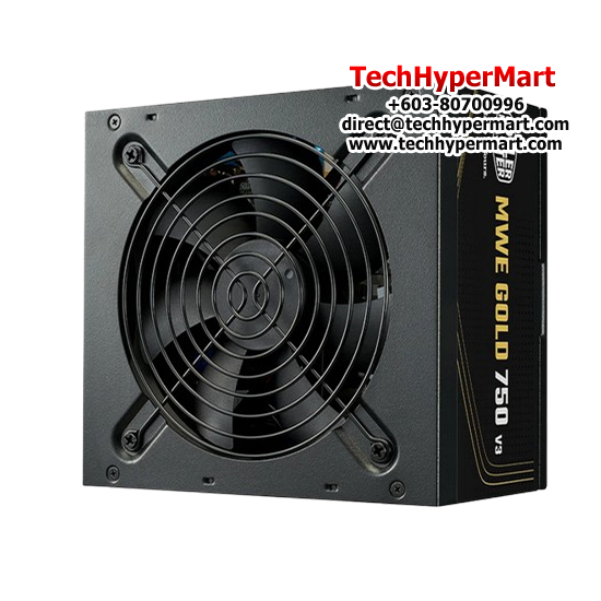 Cooler Master MWE Gold V3 750 PSU (750 Watts, 100-240V, Protections UVP, OVP, OPP, OTP, SCP)