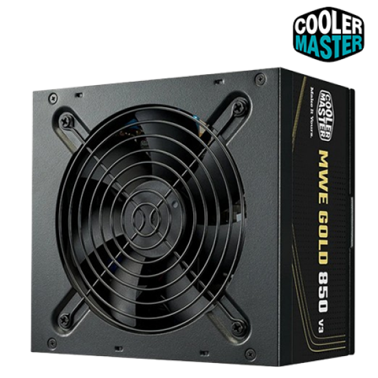 Cooler Master MWE Gold V3 850 PSU (850 Watts, 100-240V, Protections UVP, OVP, OPP, OTP, SCP)