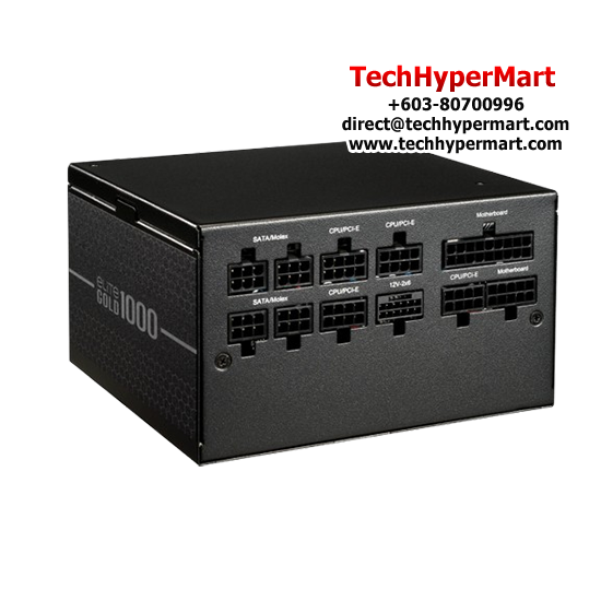 Cooler Master ELITE GOLD 1000 PSU (1000 Watts, 100-240V, Protections UVP, OVP, OPP, OTP, SCP)