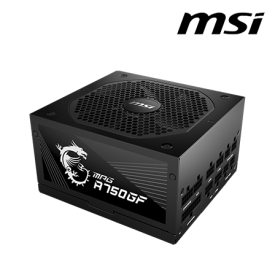 MSI MPG A750GF Gold PSU (750 Watts, 100-240V, Protections OCP, OVP, OPP, OTP, SCP, UVP)