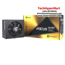 Seasonic Focus GX-650 Gold PSU  (650 Watts, 110-240V, Protections OPP, OVP, UVP, OCP, OTP, SCP)