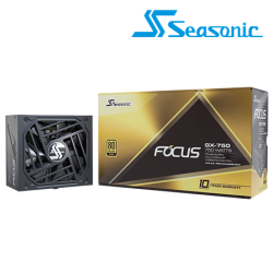 Seasonic Focus GX-750 ATX 3.0 Gold PSU  (750 Watts, 110-240V, Protections OPP, OVP, UVP, OCP, OTP, SCP)