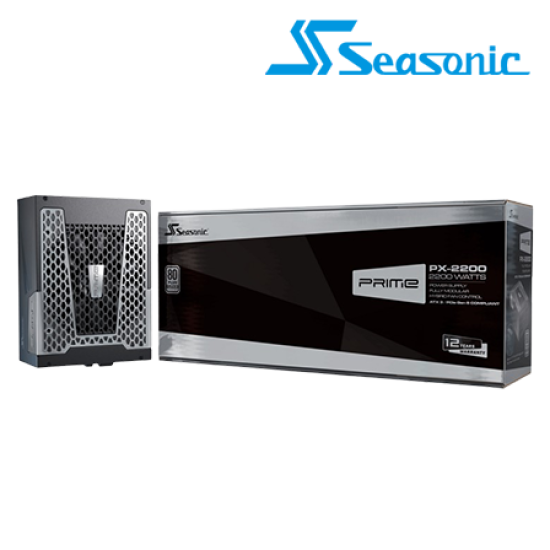 Seasonic Prime PX-2200 ATX 3.1 Platinum PSU  (2200 Watts, 110-240V, Protections OPP, OVP, UVP, OCP, OTP, SCP)