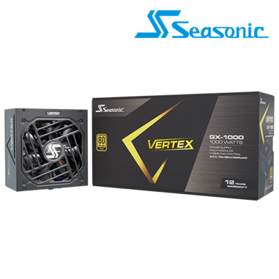 Seasonic Vertex GX-1000 Gold PSU  (1000 Watts, 110-240V, Protections OPP, OVP, UVP, OCP, OTP, SCP)