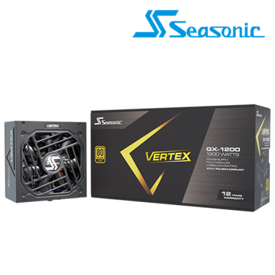 Seasonic Vertex GX-1200 Gold PSU  (1200 Watts, 110-240V, Protections OPP, OVP, UVP, OCP, OTP, SCP)