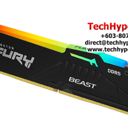 Kingston 16GB FURY Beast Desktop RAM (DDR5 4800MHz, CL38, Black, RGB, XMP, KF548C38BBA-16)