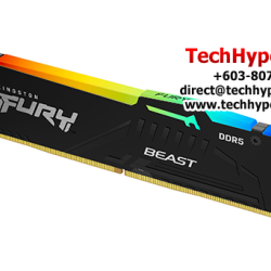 Kingston 16GB FURY Beast Desktop RAM (DDR5 6000MHz, CLXX, Black, RGB, EXPO, KF560C36BBEA-16)