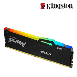 Kingston 16GB FURY Beast Desktop RAM (DDR5 5200MHz, CL36, Black, RGB, EXPO, KF552C36BBEA-16)