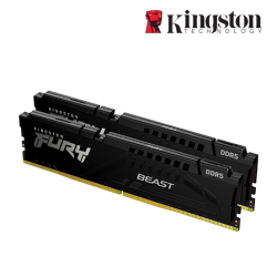 Kingston 64GB FURY Beast Desktop RAM (DDR5 6000MHz, CL36, Black, EXPO, Kit Of 2, KF560C36BBEK2-64)