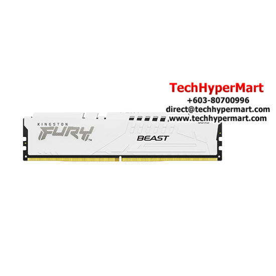 Kingston 16GB FURY Beast Desktop RAM (DDR5 6000MHz, CL36, White, EXPO, KF560C36BWE-16)