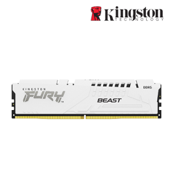 Kingston 16GB FURY Beast Desktop RAM (DDR5 5200MHz, CL36, White, EXPO, KF552C36BWE-16)