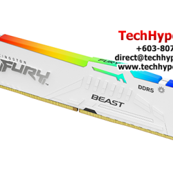 Kingston 16GB FURY Beast Desktop RAM (DDR5 5200MHz, CL40, White, RGB, XMP, KF552C40BWA-16)