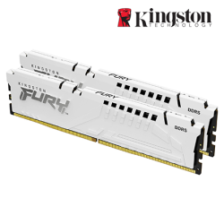 Kingston 32GB Fury Beast Desktop RAM (DDR5 5600MHz, CL40, White, EXPO, Kit of 2, KF556C40BWK2-32)