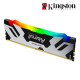 Kingston 16GB FURY Renegade Desktop RAM (DDR5 7200MHz, CL38, Silver, RGB, XMP, KF572C38RSA-16)