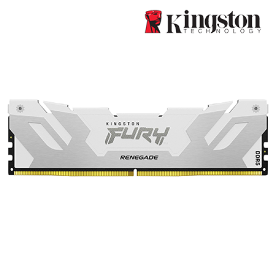 Kingston 16GB FURY Renegade Desktop RAM (DDR5 7200MHz, CL38, White, XMP, KF572C38RW-16)