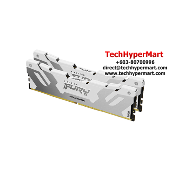 Kingston 32GB FURY Renegade Desktop RAM (DDR5 6800MHz, CL36, White, XMP, Kit of 2, KF568C36RWK2-32) Kingston 32GB FURY Renegade Desktop RAM (DDR5 6800MHz, CL36, White, XMP, Kit of 2, KF568C36RWK2-32)