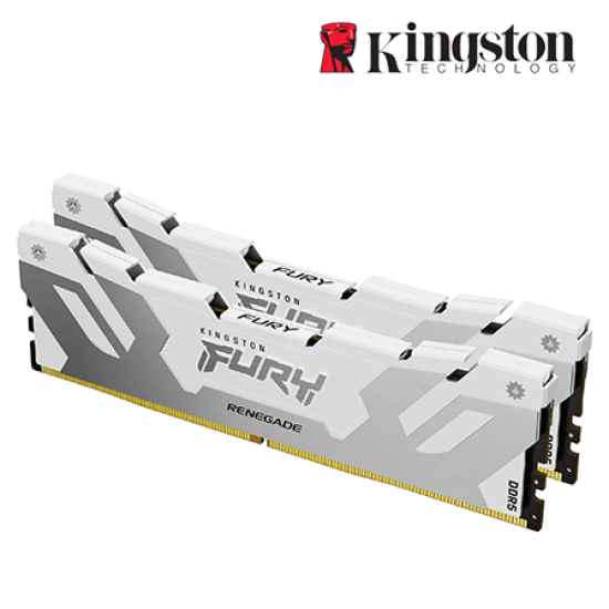 Kingston 32GB FURY Renegade Desktop RAM (DDR5 6800MHz, CL36, White, XMP, Kit of 2, KF568C36RWK2-32)